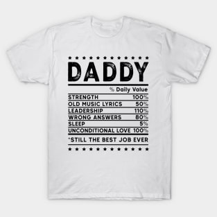 DADDY DAILY VALUE Retro Gift for Father’s day, Birthday, Thanksgiving, Christmas, New Year T-Shirt